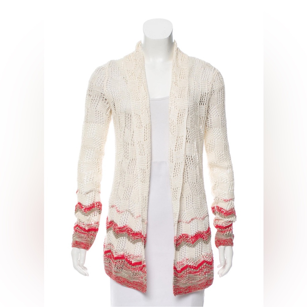 🌹Oscar de la Renta XS Silk Open Front Cardigan